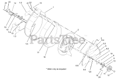 Toro 78498 - Toro 52" Twin Soft Bagger, 200 Series Z Master (SN: 240000001 - 240999999) (2004) Blower Housing Assembly