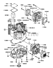 Cub Cadet M54-KW (53AI8CT4050) - Cub Cadet 54" Tank Zero-Turn Mower, 25hp Kawasaki Kawasaki FH721V-BS24 Cylinder &amp; Crankcase