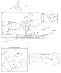 Briggs & Stratton 20A414-0113-E1 - Briggs & Stratton Horizontal Engine Cylinder Head, Gasket Set - Engine, Gasket Set - Valve, Valves