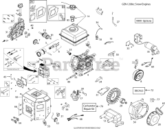 Ariens 08200605 - Ariens Sno-Tek 208cc Engine