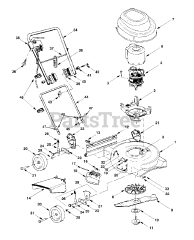 Yard Machines 18A-707-062 - Yard Machines Walk-Behind Mower, Electric (2001) (Lowes)