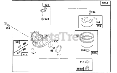 Briggs & Stratton 121802-3414-01 - Briggs & Stratton Vertical Engine Carburetor Assembly