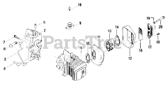 Shindaiwa 345 - Shindaiwa Chainsaw Crankcase, Cylinder, Muffler