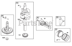 Briggs & Stratton 359775-0005-E1 - Briggs & Stratton Vertical Engine Crankshaft Group