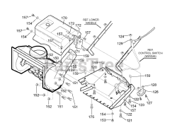 Dynamark 1695716 - Dynamark 21" Snow Thrower (2009) Belt Cover Assembly