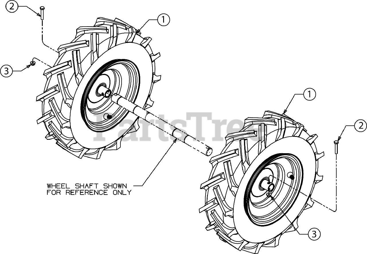 Cub Cadet RT65 (21AB456A709) Cub Cadet RearTine Tiller (2016) Wheel