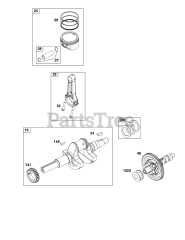 Briggs & Stratton 386447-0472-B5 - Briggs & Stratton Horizontal Engine Crankshaft Group