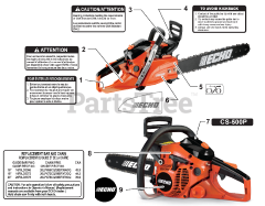 Echo CS-500 P - Echo Chainsaw (SN: C19413001001 - C19413999999)