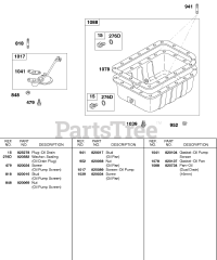 Briggs & Stratton 589447-0308-E2 - Briggs & Stratton Horizontal Engine Oil Pan, Oil Strainer