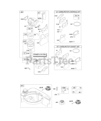 Briggs & Stratton 12D677-0115-E1 - Briggs & Stratton Vertical Engine Carburetor, Fuel Supply