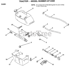 Electrolux/AYP AY 1236 E - Electrolux/AYP Lawn Tractor DASH