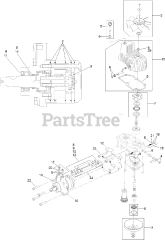 Toro 74909 TE (6000) - Toro 132cm Z Master Zero-Turn Mower, Side-Discharge Deck (SN: 316000001 - 316999999) (2016) LH HYDRO ASSEMBLY NO. 126-1321