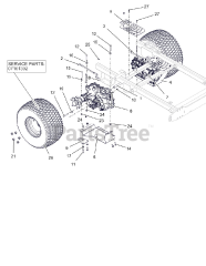 Gravely 994142 - Gravely Pro-Stance 52" Stand-On Mower, Kohler EFI (SN: 000101 - 019999) Rear Tires And Transaxles
