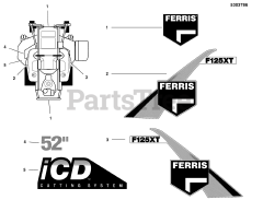 Ferris F 125XT (5901334) - Ferris F125XT Series 52" Zero-Turn Mower, 25hp Briggs & Stratton