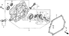 Honda GX270 HA (GCAB) - Honda Engine, Made in Japan (SN: GCAB-1000001 - GCAB-1999999) CRANKCASE COVER