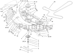 Toro 74501 (Z 16-44) - Toro 44" TimeCutter Zero-Turn Mower (SN: 210000001 - 210999999) (2001)