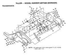 Maxim MX R500 H - Maxim Tiller TILLER TRANSMISSION