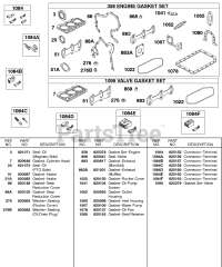 Briggs & Stratton 583447-0317-E2 - Briggs & Stratton Horizontal Engine Engine/Valve Gasket Sets, Terminal Connectors