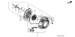 Honda EZ3500 A (EZEK) - Honda Generator, Made in Japan (SN: EZEK-1000001 - EZEK-1029999) RECOIL STARTER