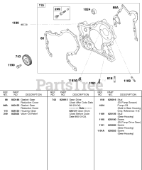 Briggs & Stratton 437447-0205-E2 - Briggs & Stratton Horizontal Engine Gear Housing