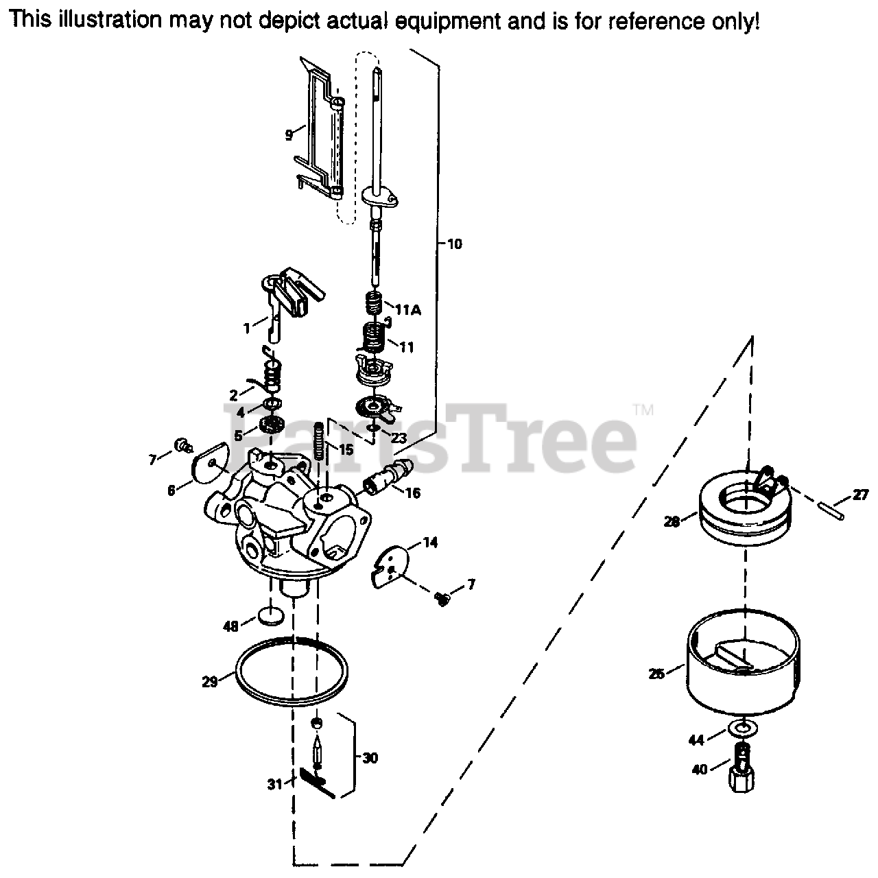 Tecumseh TEC632335 Tecumseh Carburetor Carburetor Parts Lookup with