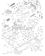 Husqvarna YTH 2454 (960430060-00) - Husqvarna 54" Yard Tractor (2008-12) Chassis