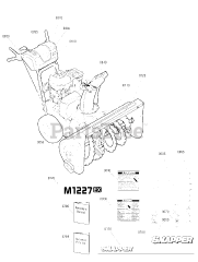 Snapper M 1227EX (1695964) - Snapper 27" Snow Thrower, 11.5hp