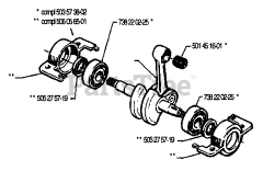 Husqvarna 40 - Husqvarna Chainsaw (1990-06) Crankshaft Assembly
