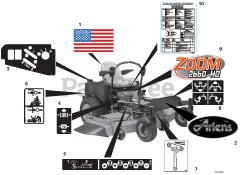 Ariens 991040 (2660 HD) - Ariens Zoom 60" Zero-Turn Mower, 26hp Briggs & Stratton (SN: 000200 & Above) Decals - Con't