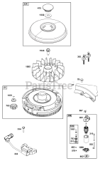 Briggs & Stratton 33S877-0037-G1 - Briggs & Stratton Vertical Engine Flywheel/Ignition/Starter Group