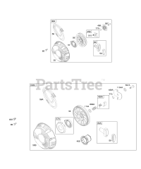 Briggs & Stratton 294447-1046-E2 - Briggs & Stratton Horizontal Engine Rewind Starters