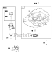 Briggs & Stratton 124P02-0007-F1 - Briggs & Stratton Vertical Engine Sump and Lubrication Group