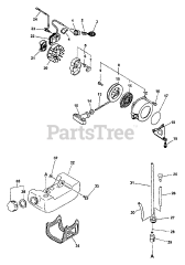 Echo EDR-2100 - Echo Reversible Engine Drill (Type 1) Ignition, Starter, Clutch, Fuel System