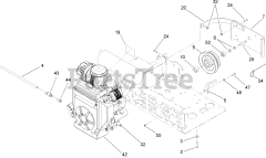Toro 74271 (Z 550) - Toro 52" Z Master Zero-Turn Mower, Side-Discharge Deck (SN: 280000001 - 280999999) (2008) Engine and Clutch Assembly