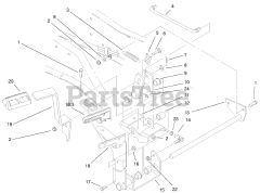 Toro 73470 (518 xi) - Toro Garden Tractor (SN: 089000001 - 089999999) (1998) Hydro Controls Assembly
