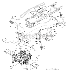 Poulan Pro PB 20VA46 (960420170-00) - Poulan Pro Lawn Tractor (2014-10)