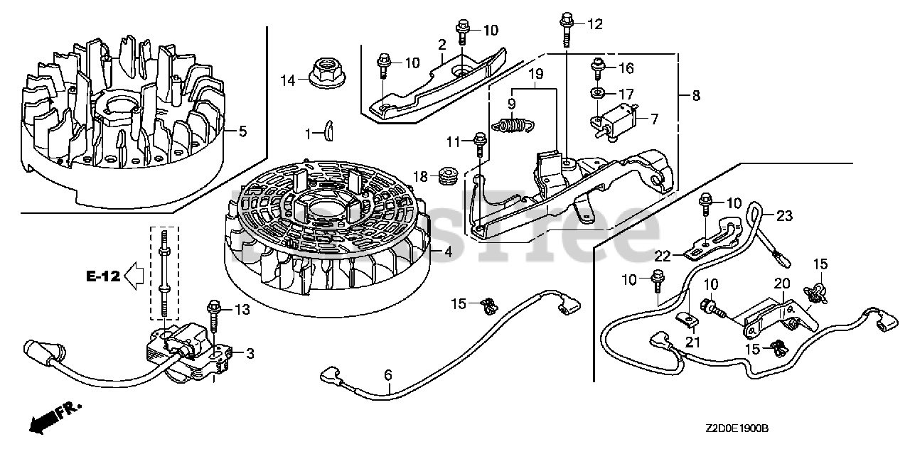 Honda GSV190 A A1A (GJACA) Honda Engine, Made in USA (SN GJACA