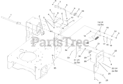 Toro 30291 - Toro 44" ProLine Walk-Behind Mower, Hydro Drive, 15hp (SN: 210000001 - 210005000) (2001) Lower Controls Assembly