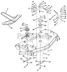 Gravely 988116 (HR 1548 FLP) - Gravely Pro-Hydro 48" Walk-Behind Mower, Pro-Steer, 15hp Kawasaki (SN: 000101 - 002999) 44", 48" And 52" Belts, Idlers And Blades