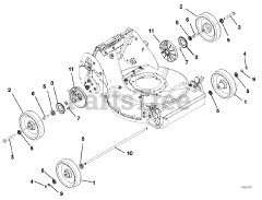 Gravely 911280 (XD 21) - Gravely 21" Walk-Behind Mower, 5.5hp Kawasaki (SN: 000101 & Above)
