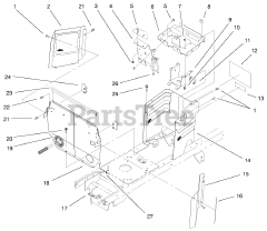Toro 72115 (270-H) - Toro Lawn & Garden Tractor (SN: 099000001 - 099999999) (1999) Hoodstand Firewall Assembly