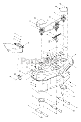 White Outdoor LT-1850 (13A6616H190) - White Outdoor 46" Lawn Tractor (2003) Deck Assembly "H" 46 Inch