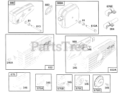 Briggs & Stratton 124782-3259-01 - Briggs & Stratton Vertical Engine Mufflers and Deflectors