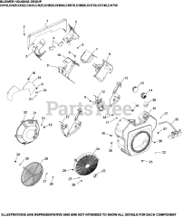 Kohler CH20-64603 - Kohler Command PRO Twin Engine, Made for Toro, 20hp, 14.9kW Blower Housing Group 6-24-115 CH18-750