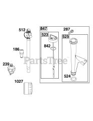 Briggs & Stratton 40T877-0008-B5 - Briggs & Stratton Vertical Engine Lubrication Group