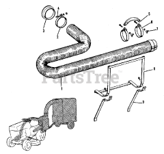 AGCO 410 S (1600299) - AGCO Lawn Tractor, 10hp Vacuum Collector Group - Roving Nozzle (1506I47)