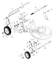 Ariens 911052 (LM 216 SP) - Ariens 21" Self-Propelled Walk-Behind Mower, 5.5hp Tecumseh (SN: 012001 - 022500)