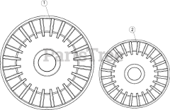 MTD 12AKD3KH095 - MTD Pro Walk-Behind Mower (2016) Hubcaps