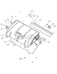 Cub Cadet 59A30033 (59A30033150) - Cub Cadet Power Assist Triple Bagger Top Assembly