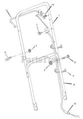 Murray 20221x50A - Murray 20" Walk-Behind Mower (1997) Handle Assembly